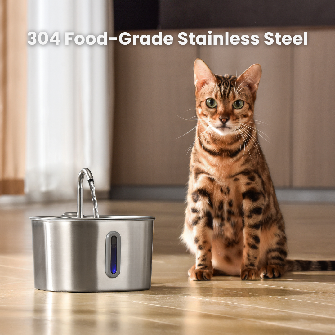 Purrify Stainless Steel Water Fountain