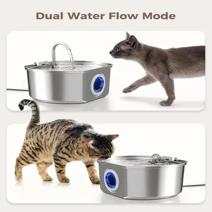 Purrify Stainless Steel Water Fountain - Purrify